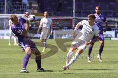 Relegation 2 - VfL Osnabrück - FC Ingolstadt 04 - Dennis Eckert Ayensa (7, FCI) trifft Trapp Maurice (18 VfL)