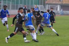 Kreisliga - Saison 2022/2023 - DJK Ingolstadt - Türk.SV Ingolstadt - Ibrahim Sahin schwarz Türk SV - Ostap Nechaj blau DJK - Foto: Meyer Jürgen