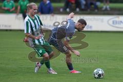Landesliga - Saison 2025/26 - SV Manching - TSV Jetzendorf - Nico Daffner (Nr.14 - SV Manching) - Julius Donnert grau Jetzendorf - Foto: Meyer Jürgen