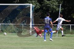 Kreisliga
 - Saison 2024/25- TSV Oberh./Unterhaunstadt - SV Kasing-  - Ali Cakmakci Torwart Oberh.stadt - Jan Witek weiss Kasing mit dem 1:2 Anschlusstreffer - jubel - Foto: Meyer Jürgen