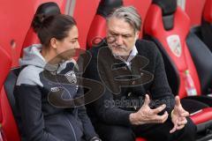 3. Liga; FC Ingolstadt 04 - VfB Lübeck; Cheftrainerin Sabrina Wittman (FCI) Geschäftsführers Dietmar Beiersdorfer (FCI Sport Kommunikation)