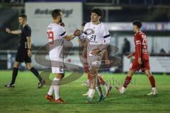 Toto-Pokal; 
Türkgücü München - FC Ingolstadt 04; Tor Jubel Treffer Ognjen Drakulic (30, FCI) mit David Kopacz (29, FCI) 0:4