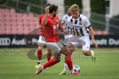 Bayernliga Nord - Saison 2026/27 - FC Ingolstadt 04 II - ASV Cham - Manuel Distl (Nr.9 - FCI II) - Michael Lamecker rot Cham - Foto: Meyer Jürgen