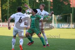Kreisliga - Saison 2023/24 - Relegation zur BZL - FC Gerolfing - SV Aschau - Anastasios Porfyriadis grün Gerolfing - Stefan Oberbauer weiss Aschau - Foto: Meyer Jürgen