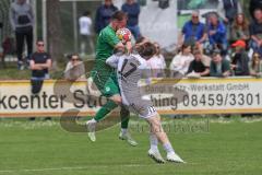 Landesliga - Saison 2024/25 - SV Manching - FC Kempten - Maximilian Eberwein (Nr.4 - SV Manching) - Seifert Alexander weiss Kempten  - Foto: Meyer Jürgen