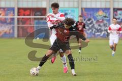 A-Junioren Bundesliga -  Saison 2026/27 - FC Ingolstadt 04 - VFB Stuttgart - Contento Arcangelo rot FCI - Zarella Gabriel weiss Stuttgart -  Foto: Meyer Jürgen