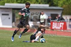 Bezirksliga - Saison 2025/26- TSV Gaimersheim - TSV Ober./Unterh.stadt - Benjamin Anekin schwarz Gaimersheim - Amadeues Taubert grau Ober/. Unterh.stadt - XXXXX - Foto: Meyer Jürgen