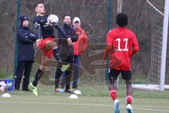 Bezirksliga - 2022/2023 - FC Fatih Ingolstadt - SpVgg Feldmoching - Peter Veit schwarz Fatih - Michael Appiah rot Feldmoching - Foto: Meyer Jürgen