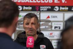 3.Liga - Saison 2022/2023 - Hallersche FC - FC Ingolstadt 04 - Cheftrainer Michael Köllner (FCI) - im Interview mit Magenta TV -  - Foto: Meyer Jürgen