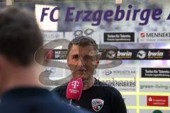 3.Liga - Saison 2022/2023 - Erzgebirge Aue - FC Ingolstadt 04 - Cheftrainer Michael Köllner (FCI) - im Interview mit Magenta TV -  - Foto: Meyer Jürgen