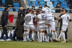 3.Liga - Saison 2022/2023 - 1. FC Saarbrücken - FC Ingolstadt 04 - Tobias Bech (Nr.11 - FCI) trifft zum 0:1 Führungstreffer - jubel - Foto: Meyer Jürgen