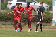 Bezirksliga - Saison 2024/25- TSV Gaimersheim - FC Fatih Ingolstadt - Eron Dervisi rot Fatih mit dem 0:1 Führungstreffer - Jubel -  - XXXXX - Foto: Meyer Jürgen
