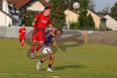 Bayernliga Süd - Saison 2021/2022 - FC Ingolstadt 04 II - Schwaben Augsburg - Cavadias Fabian (#5 FCI) - Bastian Kurz Augsburg rechts  - Foto: Meyer Jürgen