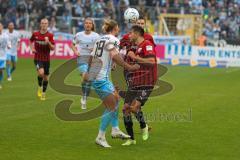 3.Liga - Saison 2022/2023 - TSV 1860 München - FC Ingolstadt 04 - Visar Musliu (Nr.16 - FCI) - Fynn Lakenmacher (Nr.19 - 1860 München) - Foto: Meyer Jürgen