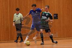 Hallenturnier Gaimersheim - Saison 2025/26 - TSV Gaimersheim - DJK Ingolstadt - Simon Bellinghausen schwarz Gaimersheim - Eric Maricic blau DJK - Foto: Meyer Jürgen