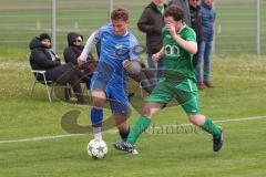 Kreisliga - Saison 2023/24 - SV Lippertshofen - SV Hundszell - Matthias Weinzierl blau Hundszell - Josef Buchner grün Lippertshofen - Foto: Meyer Jürgen