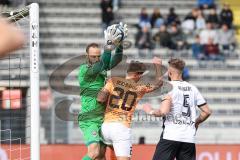 3. Liga; SSV Ulm 1846 - FC Ingolstadt 04; Torchance verpasst Yannick Deichmann (20, FCI) Torwart Ortag Christian ( Ulm) Reichert Johannes (5 Ulm)