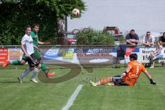 Kreisliga - TSV Baar Ebenhausen - TSV Gaimersheim - Denis Janjic grün Gaimersheim - Christopher Geyer weiss Ebenhausen - Manuel Kirner Torwart Ebenhausen - Foto: Jürgen Meyer