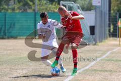 Kreisliga - Saison 2022/2023 - Türk.SV Ingolstadt - DJK Ingolstadt - Furkan Eroglu weiss DJK Ingolstadt - Mathias Habrich rot Türk SV Ingolstadt - Foto: Meyer Jürgen