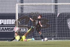 Bayernliga Nord - Saison 2023/24 - FC Ingolstadt 04 II - SpVgg Hankofen-Hailing - Der 2:1 Anschlusstreffer durch Wagner Brian schwarz Hankofen - Bösl Enrique Torwart FCI -  XXXXX - XXXXX - Foto: Meyer Jürgen