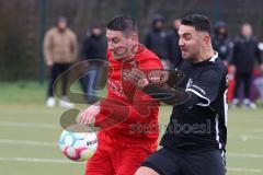 Bezirksliga - Saison 2022/2023 - FC Fatih Ingolstadt - BC Attaching - Mimes Gurbeta rot Attaching - Mehmet Sin schwarz Fatih Ing.- Foto: Meyer Jürgen