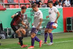 DFB Pokal; FC Ingolstadt 04 - Erzgebirge Aue; Merlin Röhl (34, FCI) Barylla Anthony (23 Aue) Antonio Jonjic (9 Aue)