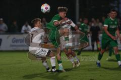 Kreisliga - Saison 2023/24 - Relegation zur BZL - FC Gerolfing - SV Aschau - Timo Kraus grün Gerolfing - Jonas Salzeder weiss li Aschau - Foto: Meyer Jürgen