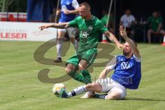 BZL - Oberbayern - SV Manching - TSV Rohrbach - Thomas Schreiner (#11 Manching) - Tobias Thoma blau Rohrbach - Foto: Jürgen Meyer