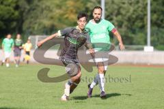 Bezirksliga - Saison 2025/26 - FC Fatih Ingolstadt - FC Gerolfing - Ahmet Altay (Nr.25 - FC Gerolfing) - Faruk Rencber (Nr.20 - FC Fatih Ingolstadt) - Foto: Meyer Jürgen