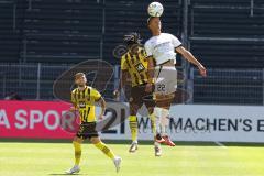 3. Fußball-Liga - Saison 2022/2023 - Borussia Dortmund II - FC Ingolstadt 04 - Marcel Costly (Nr.22 - FCI) - Unbehaun Luca (Nr.38 - Borussia Dortmund II) - Foto: Meyer Jürgen