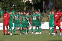 Freundschaftsspiel - Saison 2023/2024 - SV Manching - FC Ingolstadt 04 - Der 1:0 Führungstreffer durch Reiner Meisinger (Nr.8 - SV Manching) - jubel - Foto: Meyer Jürgen