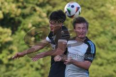 Bezirksliga - Saison 2025/26 - TSV Ober./Unterhaunstadt - VFR Garching - Oliver Günther TSV Ober-/Unterh.stadt) - Luca Monetti schwarz Garching - Foto: Meyer Jürgen