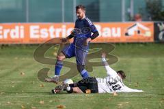 2023_10_28 - Kreisklasse - Saison 2023/24 - FC GW Ingolstadt - FC Arnsberg - Lucas Mack blau Arnsberg - Semih Soysal weiss GW Ing - Foto: Meyer Jürgen