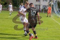 Kreisliga - Saison 2022/2023 - TSV Großmehring - Türk SV Ingolstadt - Ibrahim Sahin schwarz Türk SV Ing. - Michael Kaps weiss Großmehring -  - Foto: Meyer Jürgen