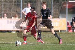 Kreisklasse - Saison 2024/25- Türkisch SV Ingolstadt - TSV Gaimersheim II - Arlind Avdijaj rot Türkisch - Philipp Dosch schwarz Gaimersheim - Foto: Meyer Jürgen