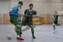 Lotto - Hallen - Bayerncup -  Saison 2022/2023 - TSV Jetzendorf - SV Denkendorf - Wlad Beiz blau Jetzendorf -  Fabian Hundsdorfer grün Denkendorf - Foto: Meyer Jürgen