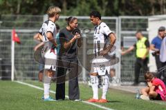 3. Liga - Saison 2026/27 - SC Sonnenhof Großaspach - FC Ingolstadt 04 - Cheftrainerin Sabrina Wittmann (FCI) wechselt Max Plath (Nr.14 - FCI) und Nishan Velupillay (Nr.28 - FCI) ein - XXXXX - Foto: Meyer Jürgen