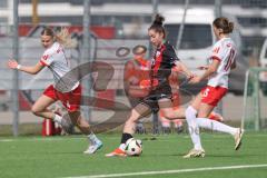 2. Bundesliga Frauen - Saison 2024/25 - FC Ingolstadt 04 Frauen - SC Freiburg II - Der 3:0 Führungstreffer durch Emma Kusch (Nr.9 - FCI Frauen) - jubel - Maas Mia-Lena #4 Freiburg - Rößler Amy #13 Freiburg - XXXXX - Foto: Meyer Jürgen