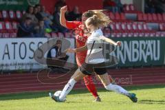 2. Fußball-Liga - Frauen - Saison 2022/2023 - FC Ingolstadt 04 - FSV Gütersloh - Ebert Lisa (Nr.10 - FC Ingolstadt 04 ) - Wahle Hedda weiss Gütersloh - Foto: Meyer Jürgen