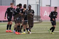 B-Junioren - Bayernliga -  Fc Ingolstadt 04 - TSG 1860 Rosenheim - Asoegwu Emmanuel FCI schwarz mit dem 1:0 Führungstreffer - jubel -  Foto: Meyer Jürgen