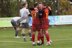 2023_11_5 - SV Kasing - TV Münchsmünster - Kreisliga - Saison 2023/24 -  Der 1:0 Führungstreffer durch - Martin Oblinger rot Kasing - jubel -  Foto: Meyer Jürgen