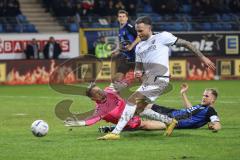 3. Liga; SV Waldhof Mannheim - FC Ingolstadt 04; Patrick Schmidt (9, FCI) Seegert Marcel (5 WM) Torwart Bartels Jan-Christoph (23 WM) Torchance vergeben