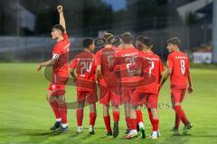 Bayernliga - U17 - Saison 2022/2023 - FC Ingolstadt 04 -  1860 München - Der 3:0 Führungstreffer durch Sinai Engjell rot FCI - Jubel - Foto: Meyer Jürgen