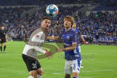 2.BL; FC Schalke 04 - FC Ingolstadt 04; Stefan Kutschke (30, FCI) Itakura Ko (3 S04)