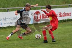 Kreisliga- Saison 2024/25- TSV Kösching - TSV Ober./Unterh.stadt-  - Amadeus Taubert weiss Ober-/Unterh.stadt  - Pablo Krantz Blanco rot Kösching - Foto: Meyer Jürgen