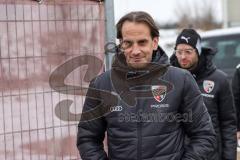 2.BL; FC Ingolstadt 04 - Training, neuer Cheftrainer Rüdiger Rehm, Pressekonferenz, Cheftrainer Rüdiger Rehm (FCI) kommt zum Trainingsplatz mit Co-Trainer Thomas Karg (FCI)