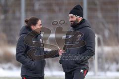 3. Liga - Saison 2025/26 - FC Ingolstadt 04 - Trainingsauftakt nach der Winterpause - Cheftrainerin Sabrina Wittmann (FCI) im Gespräch mit Nico Antonitsch - XXXXX - Foto: Meyer Jürgen