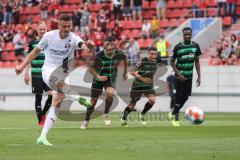 Elfmeter Stefan Kutschke (30, FCI) Tor 1:0 Jubel; FC Ingolstadt 04 - SpVgg Greuther Fürth; 2.BL; Testspiel