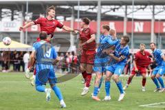 3. Liga; Testspiel; FC Ingolstadt 04 - 1. FC Heidenheim; Zweikampf Kampf um den Ball Kopfball Jasper Maljojoki (23, FCI) Julian Kügel (29, FCI) Föhrenbach Jonas (19 HDH) Marko Zrilic (41, HDH) Mainka Patrick (6 HDH) Yannick Deichmann (20, FCI) #h5h