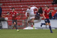 3. Liga - SpVgg Unterhaching - FC Ingolstadt 04 - Fatih Kaya (9, FCI) Schwabl Markus (23 SpVgg) Grauschopf Paul (25 SpVgg)